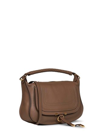 Chlo&eacute; Womens Shoulder Bag Marcie Mud Calf Leather