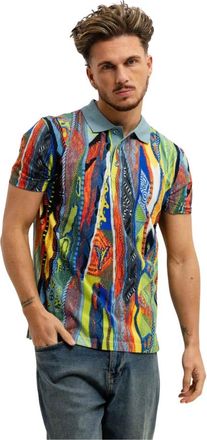 Carlo Colucci Polo Shirts, male, Multicolor, M, Green Mens Polo Shirt Classic Style