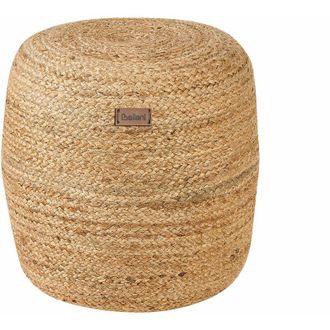 Beliani Beliani - Pouf rotondo in iuta stile boho 46 x 48 cm beige Dalama