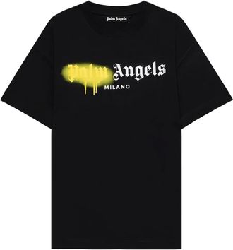 Palm Angels T-shirt Spray City Milan con logo - Nero