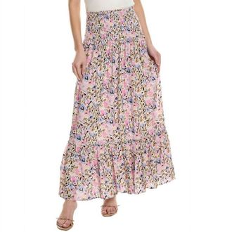 Saltwater Luxe Davi Convertible Floral Maxi Skirt In Pink Multi
