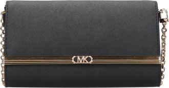 Michael Kors Zwarte Saffiano Leren Schoudertas - Dames - Schoudertassen - Zwart - ONE Size - Leer - Tassen