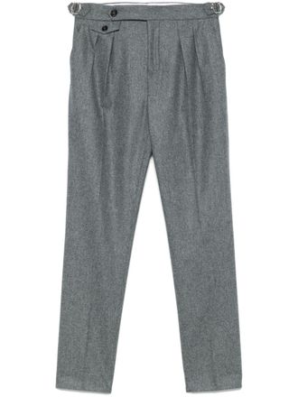 Brunello Cucinelli Flanellen geplooide broek - Grijs