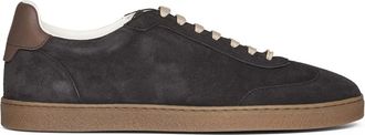 Brunello Cucinelli Suede Sneakers - Heren - Sneakers - Grijs - 41 EU - Leer - Schoenen