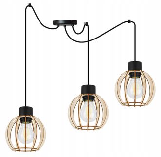 OEM L&aacute;mpara De Techo Colgante Led Moderna De Madera
