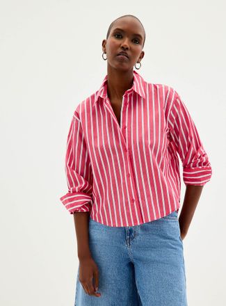 Contemporaine Womens Striped lightweight poplin shirt