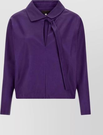 Stouls long sleeve blouse tie detail