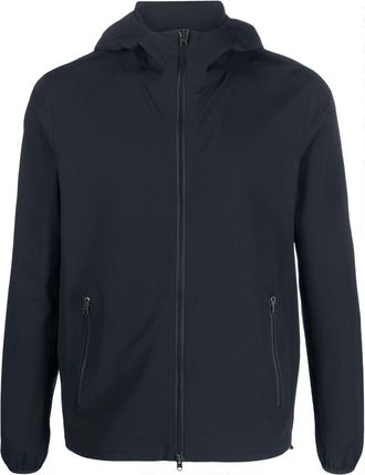 Herno zip-up hooded bomber jacket - men - Elastane/Polyamide/Elastane - 52 - Blue