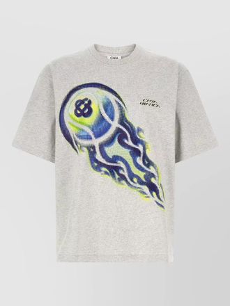Casablanca tennis flame ball crew neck t shirt