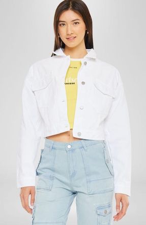 Kancan Francis Cropped Jacket in White at Nordstrom, Size X-Large