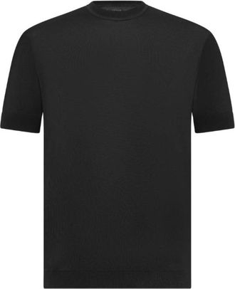 low brand Fijngebreid T-shirt - Heren - Ronde hals truien - Zwart - 2XL - Nylon - Truien & Vesten