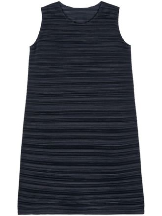 Pleats Please Issey Miyake Sheer Bounce geplooide midi-jurk - Blauw