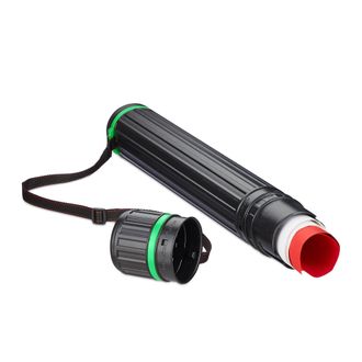 Relaxdays Relaxdays - Set 10 Portaplanos Extensibles Hasta A0, Tubos Guardar T&iacute;tulos, Planos Y P&oacute;steres, 64-100 Cm, Pl&aacute;stico, Negro/verde
