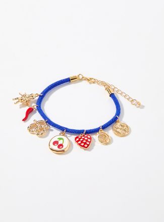 Simons Womens Playful charms cord bracelet