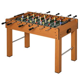 HOMCOM Futbol&iacute;n de madera 122x61x80,7cm madera natural