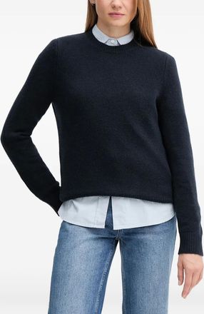 Barbour Woodhouse ribbed crew-neck sweater - women - Wool/Cashmere - 14 - Blue