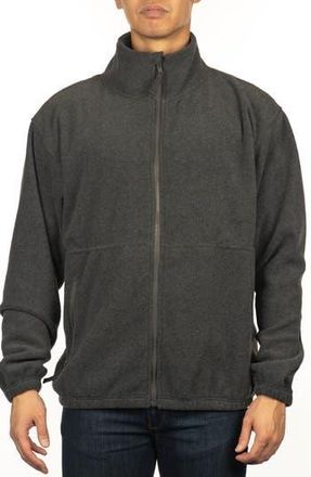 Burnside Polar Fleece Full Zip Jacket in Heather Charcoal at Nordstrom Rack, Size Xx-Large