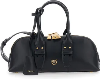 Pinko Small Escape Leather Shoulder Bag