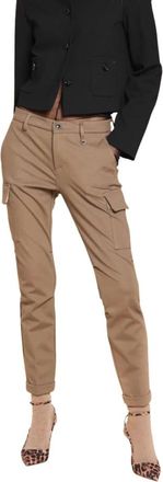 Mason's Broeken, Dames, Beige, 3Xs, Slim Fit Cargo Broek in Technisch Jersey