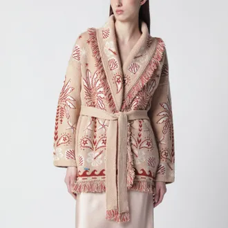 Alanui Echoes Of The Island Sandfarbener Cardigan