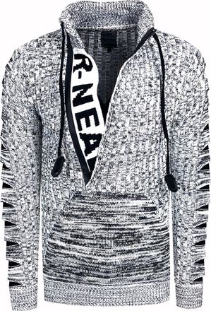 Rusty Neal 1/2 Rits Chunky Trui met Hoge Hals