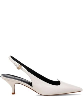 A.Bocca 55mm leather pumps - women - Leather/Leather/Leather - 36.5 - Neutrals
