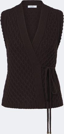 Max Mara Cardigan a portafoglio in lana e cashmere