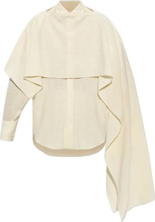 Darkpark Darkpark, Dames, Blouses & Shirts, Beige, Maat: S Wol
