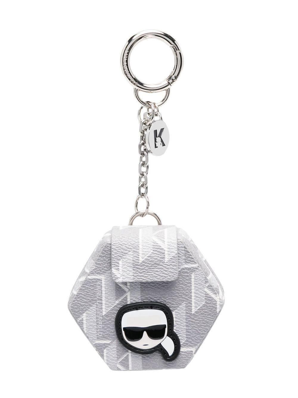 Porte-clés / Breloque Karl Lagerfeld En Résine Noire - Pour Sac Ou Trousseau
