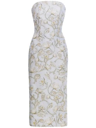 Agua Bendita Armon&iacute;a Soledad midi dress - women - Linen/Flax - M - White