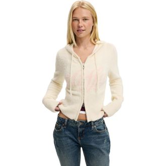 Cotton On Womens Miffy Fluffy Knit Hoodie in Lcn Mif Miffy Fluffy at Nordstrom, Size Xx-Small