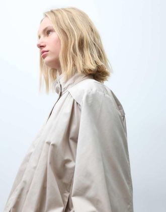 & Other Stories bomber con collo a imbuto beige-Neutro