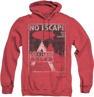 Gildan Batman Arkham City No Escape Adult Heather Hoodie / Hooded Sweatshirt