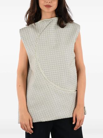 Rick Owens embroidered sleeveless blouse - women - Polyester/Cotton/Elastane - 42 - Neutrals