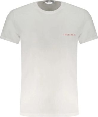 Trussardi Cotton T-Shirt - Heren - T-shirts - Wit - 2XL - Katoen - Tops