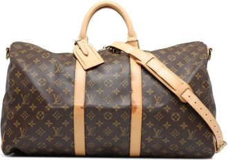 Louis Vuitton 2000 Monogram Keepall Bandouliere 50 travel bag - unisex - Leather/Fabric - One Size - Brown