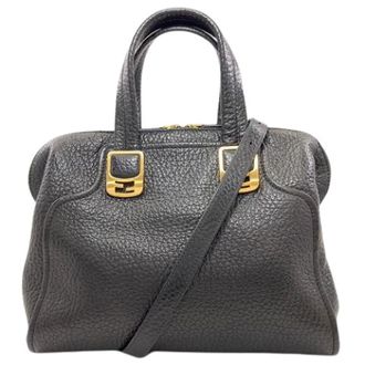 Fendi Pre-owned Chameleon Tote bag - Dames - Pre-owned - Zwart - Maat: ONE Size Leer