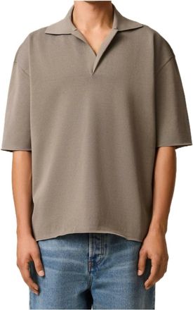 Ami Short Sleeve Polo In Smoke