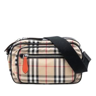 Burberry Pre-owned Cross Body Bags, unisex, Beige, Size: ONE SIZE Pre-owned Vintage Nylon Crossbody Bag