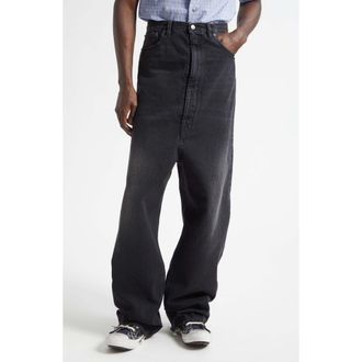Maison Margiela Dropped Rise Jeans in Medium Black at Nordstrom, Size 34