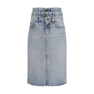Fiorucci Blue Denim Womens Skirt