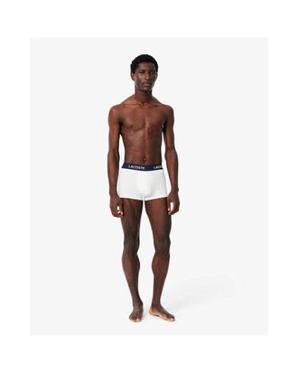 Lacoste 5-Pack Mens Trunks - White Cotton - Size Medium