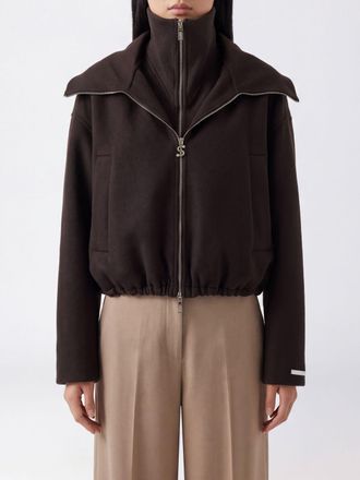 Sportmax Wool Bomber Jacket with High Neck and Zip Fastening