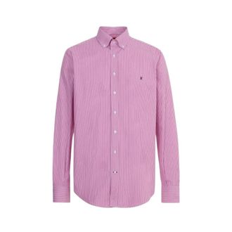 Carolina Herrera Gestreept Poplin Overhemd Candela Stijl - Heren - Casual Overhemden - Paars - S - Katoen - Overhemden