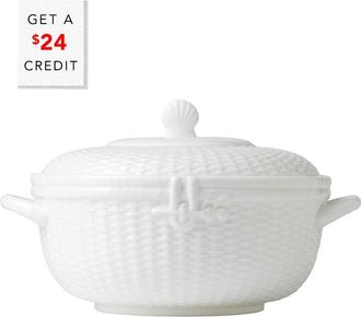 Wedgwood Nantucket Basket Covered Vegetable With $24 Credit