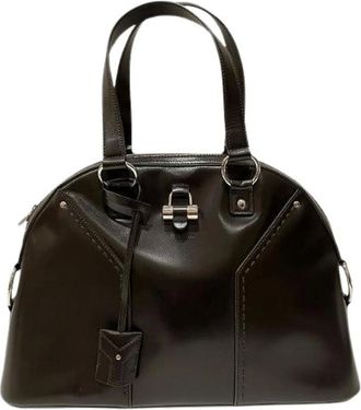 Saint Laurent Pre-owned Handbags, female, Brown, Size: ONE SIZE Pre-owned Muse Leather Handbag