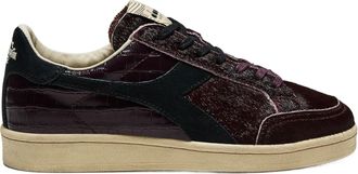 Diadora Croc-Embossed Pony Hair Low-Top Sneakers