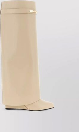 Givenchy leather shark pinch knee-high boots