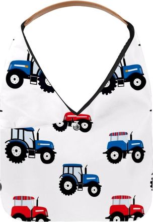 Generic Tractors Reusable Lightweight Grocery Bags - Foldable Into Compact Pouch, Washable & Sturdy, Multipurpose for Shopping and Travel