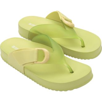 Melissa Cozy Water Resistant Platform Flip Flop in Green at Nordstrom, Size 10